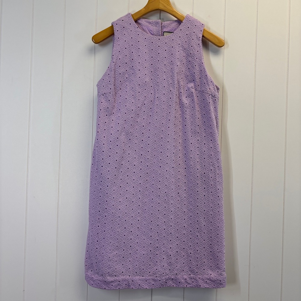 Tuckernuck Womens Preppy Eyelet Lace Dress Size M Pastel Purple Easter Old Money